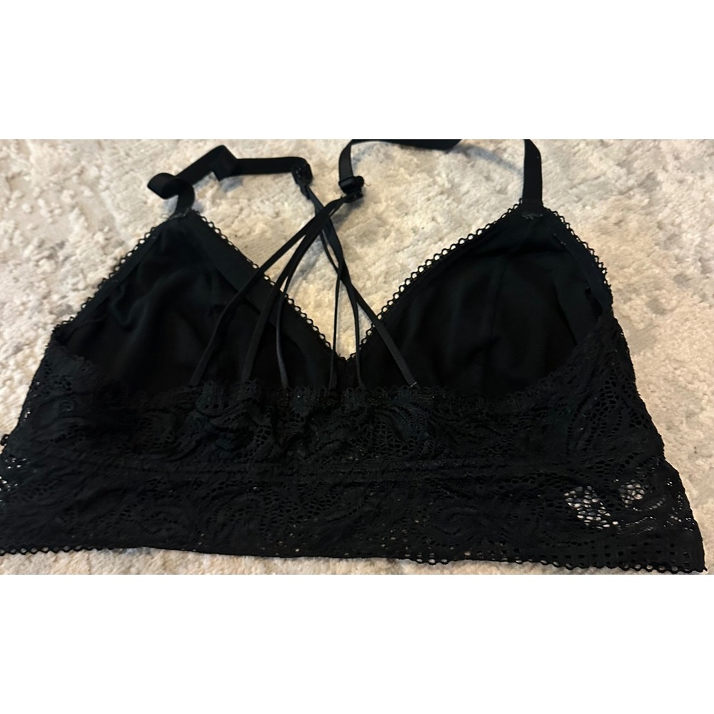 Auden Black Lace Bralette Criss‎ Cross Back Everyday Lingerie Top large